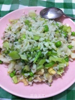 减肥蔬菜炒饭的做法步骤：3