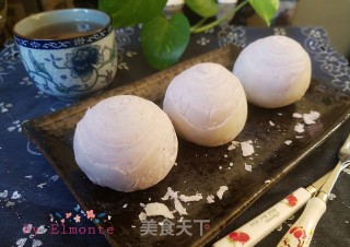 麻糬蛋黄紫薯酥的做法