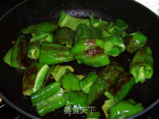 糖醋虎皮尖椒炒藕片的做法步骤：4