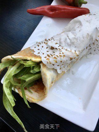 蒜蓉辣酱手抓饼的做法