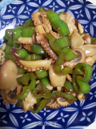 尖椒炒八带的做法