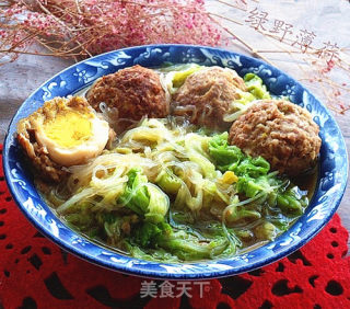 白菜——白菜炖夹心丸子的做法