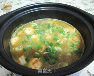 咖喱虾仁粉丝煲的做法