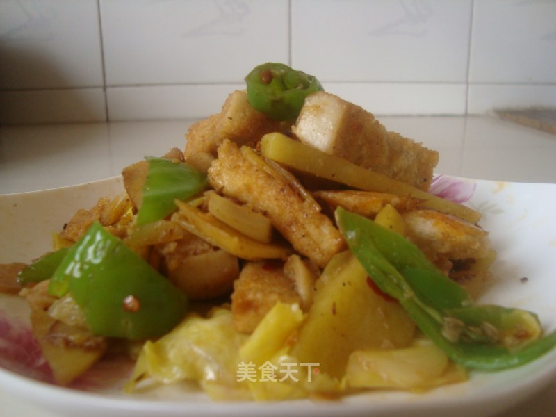 炒馒头条的做法