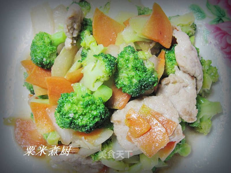 肉炒西蓝花的做法