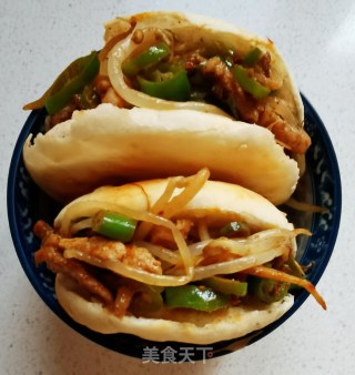 油酥饼孜然炒肉加馍的做法