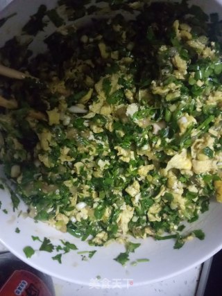 香菜葱花鸡蛋肉馅的做法