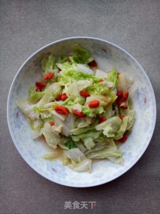 枸杞炒白菜的做法