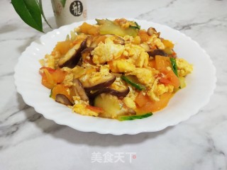 杂蔬炒鸡蛋的做法