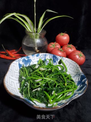 蒜末炒白花菜的做法