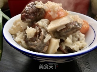 “花样米饭”芋头腊肠焖饭的做法
