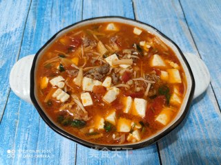 番茄豆腐肥牛汤的做法