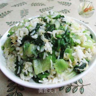 生菜虾皮炒饭
