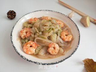 虾仁白菜炖粉条的做法
