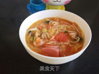 酸菜西红柿热汤面的做法