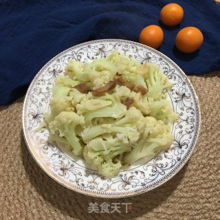 油渣炒花菜的做法