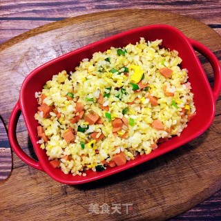 香肠黄金炒饭的做法