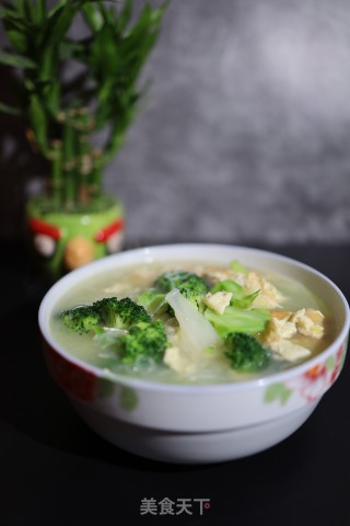 粉丝鸡蛋西蓝花汤的做法