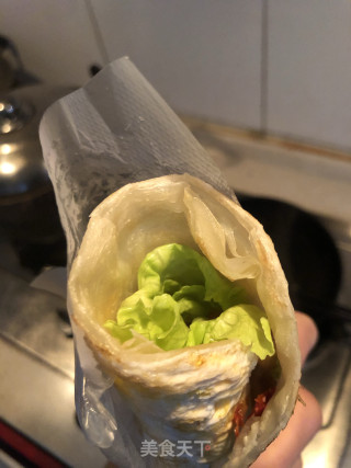生菜萝卜干卷的做法