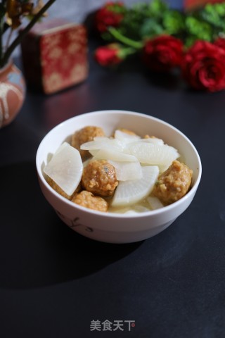 萝卜炖肉丸子的做法