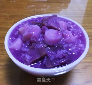 山药紫薯粥的做法