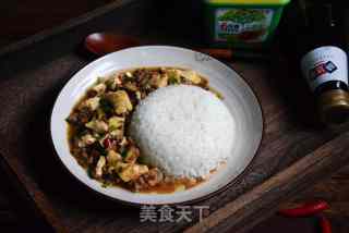 香菇肉末豆腐盖浇饭的做法