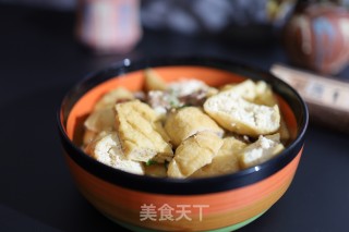 油豆腐炖肉的做法