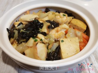 海鲜白菜豆腐煲的做法