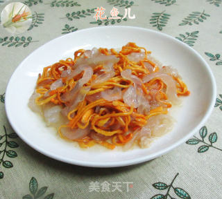 虫草菇拌海蜇丝的做法