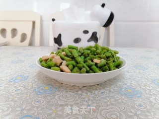 鸡肉炒豇豆的做法