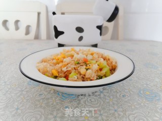 时蔬炒饭的做法