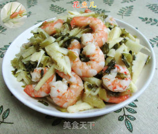 咸菜冬笋炒虾仁的做法