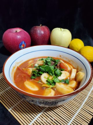 番茄牛肉炖年糕的做法