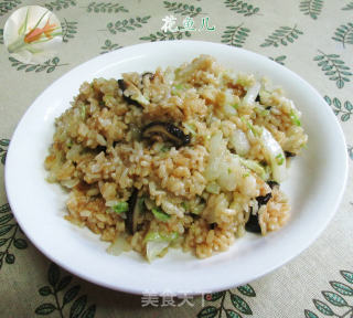 香菇大白菜炒饭的做法