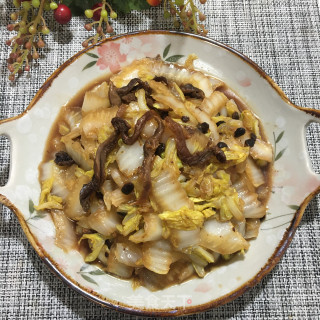 豆豉油枞菌炒大白菜的做法