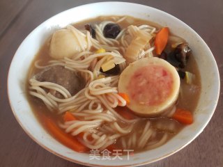 丸子汤面条的做法