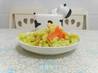 素炒花菜的做法