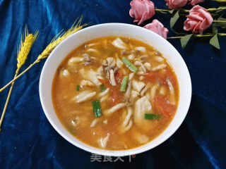 秀珍菇番茄肉片汤的做法