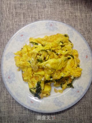 虾皮海带炒鸡蛋的做法