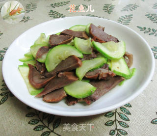 猪舌头炒西葫芦的做法