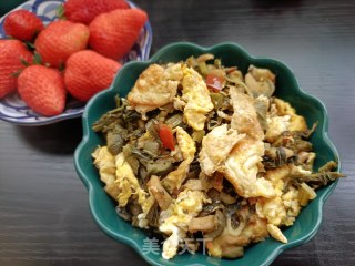 鸡蛋炒外婆菜的做法