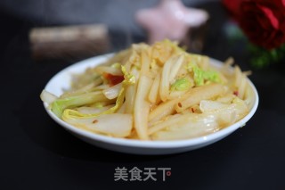 白菜梗炒萝卜的做法