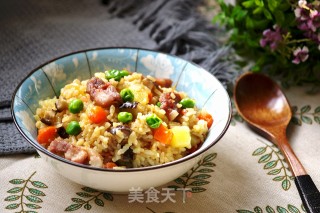 广味腊肠焖饭的做法