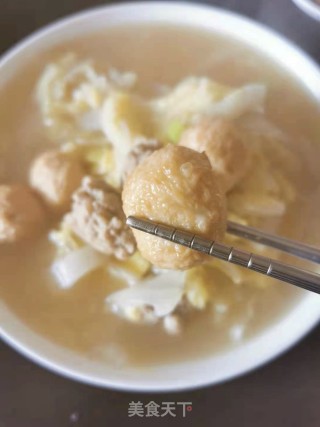双丸白菜汤的做法