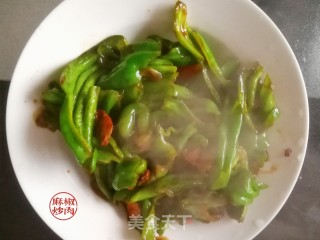 麻青椒炒肉的做法
