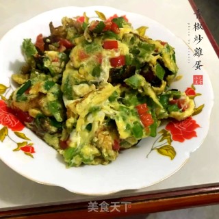 青椒炒鸡蛋的做法