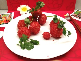 新年红红火火的美食～荔枝芝心虾球的做法
