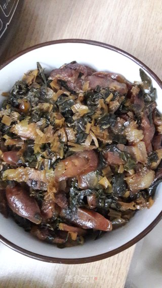 腊肉蒸菜干的做法