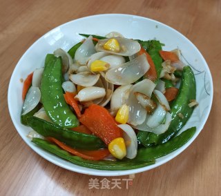 荷兰豆胡萝卜炒百合的做法