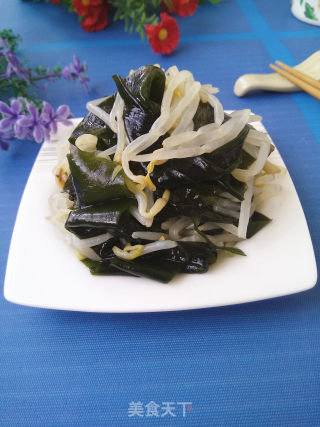 裙带菜拌豆芽菜的做法